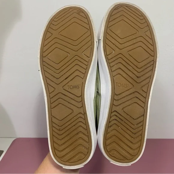 TOMS Alpargata Fenix Slip On Cedar Green Washed Canvas Shoes Size 8 casual - Picture 8 of 10